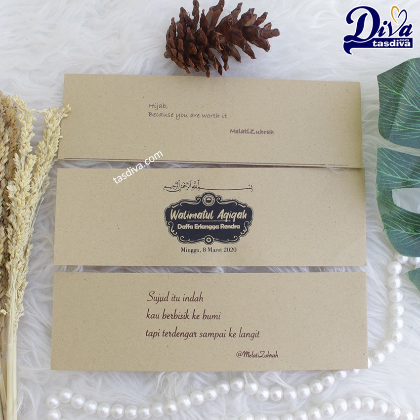 

Finishing Kertas Coklat + Cetak Tulisan