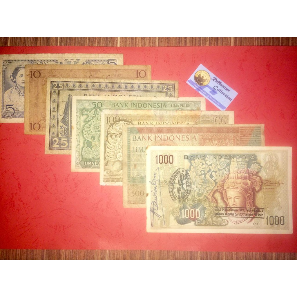 uang kuno full set seri kebudayaan 1952