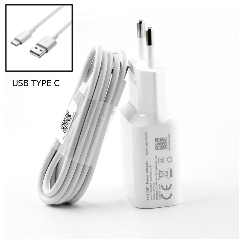 ORIGINAL 100% Xiaomi Charger MDY-08-EO MICRO USB / MDY-08-EI USB TYPE C 18 WATT 2A - Casan