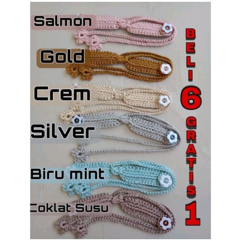 konektor hijab kalung/konektor masker/konektor rajut/konektor murah