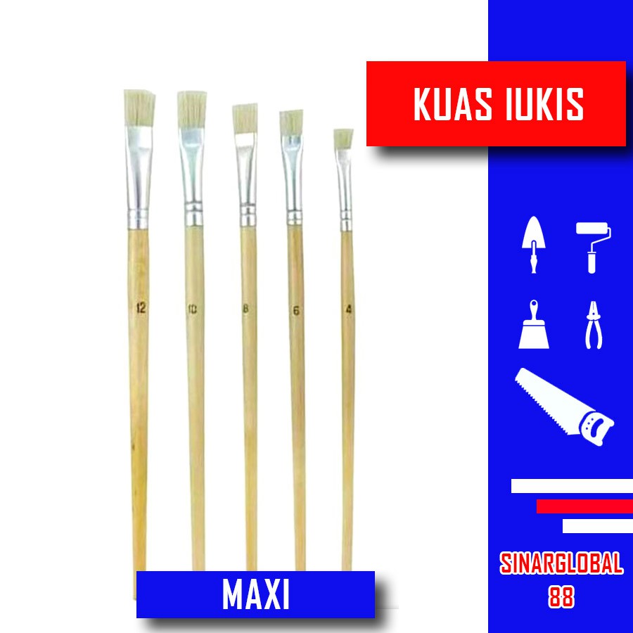 

KUAS LUKIS / KUAS CAT / KUAS LUKIS NO 1 - 12 / KUAS LUKIS MAXI