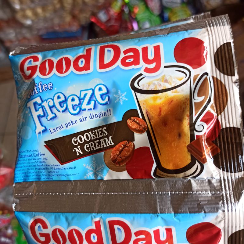 

Kopi Good Day Goodday Coffee Freeze Rasa Cookies N Cream 30 Gr