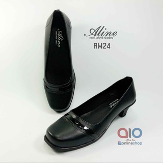 Aline Sepatu  Pantofel  Wanita Hak 5 Cm Heels Hitam Formal 