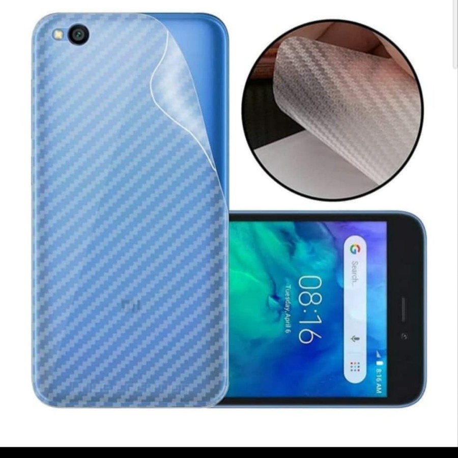 Back skin karbon atau gaskin carbon 3d redmi go , anti gores anti jamur anti licin