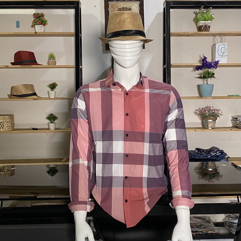 kemeja pria motif burberry_PIERRE PHILIPE