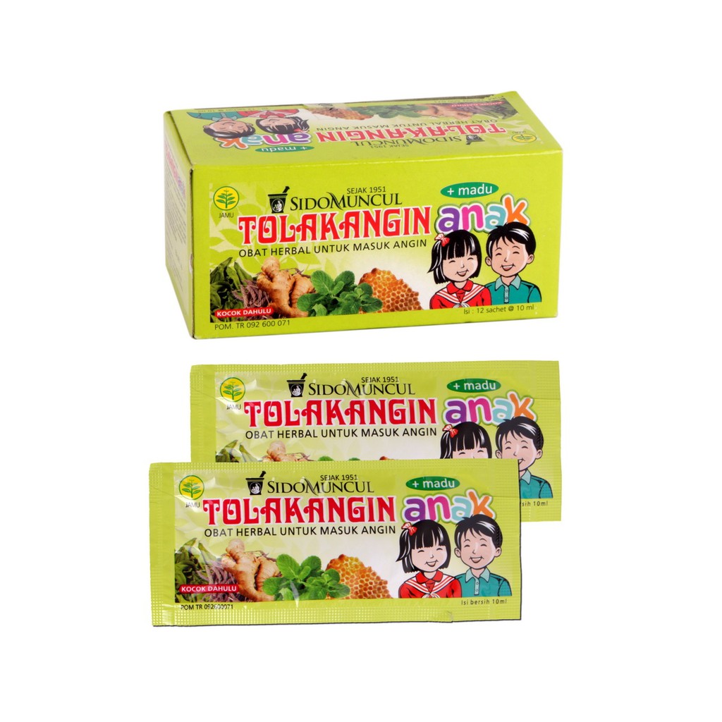 TOLAK ANGIN ANAK Sido Muncul 1 BOX isi 12 sachet @ 10 ml (Obat Masuk Angin)