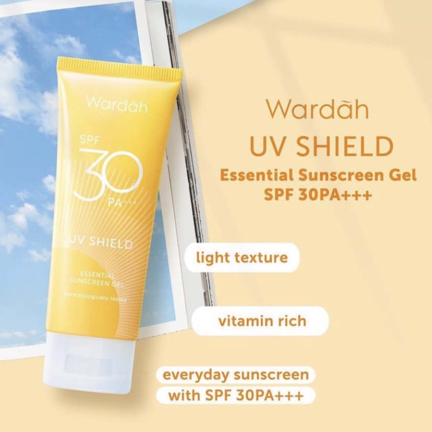 WARDAH UV SHIELD ESSENTIAL SUNSCREEN GEL SPF 30 PA+++  40ml - Sunscreen Wardah