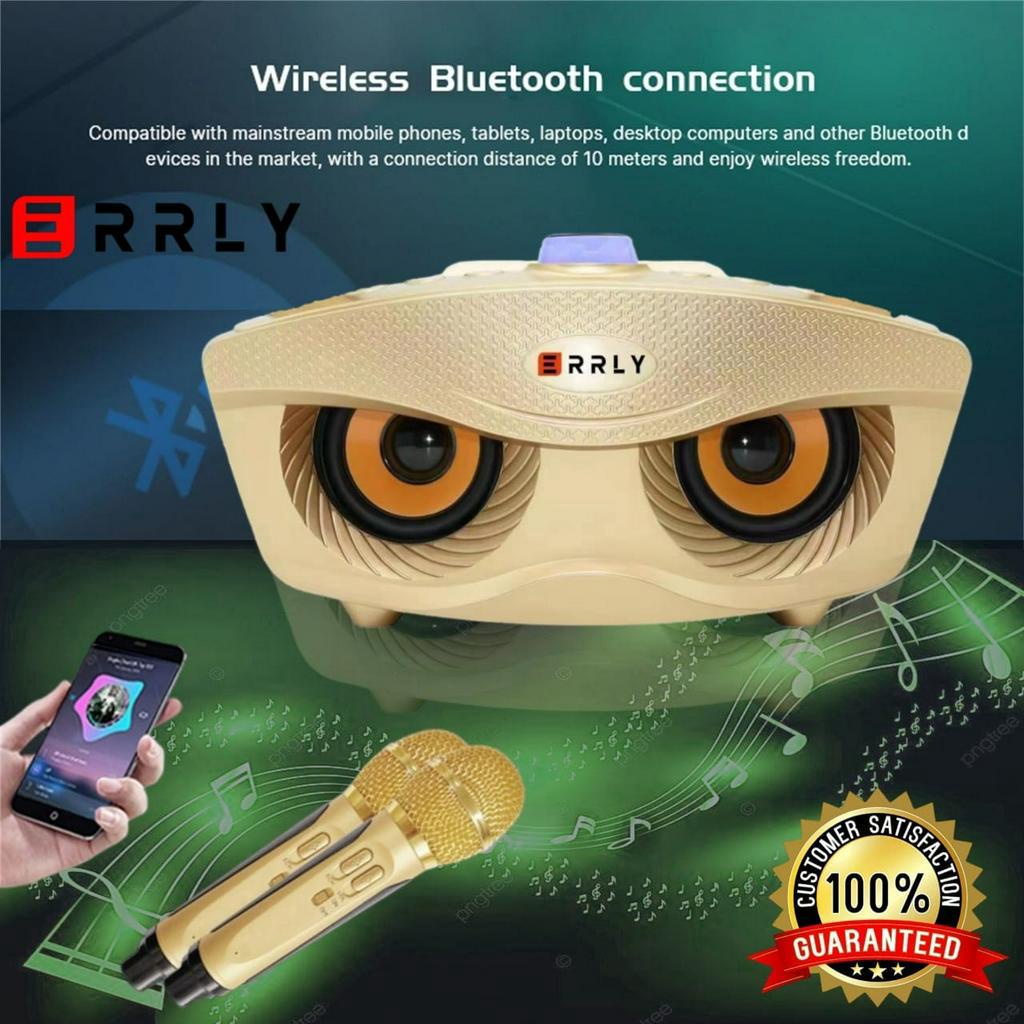 ERRLY SD-306 Speaker Bluetooth Karaoke SDRD SD306 Dengan Dual Mic Microphone Wireless 100% Original Mikrofon Nirkabel