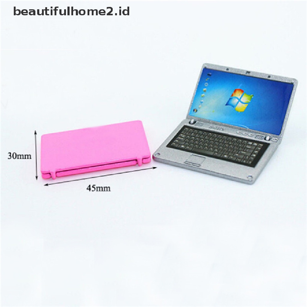 (beautifulhome2.id) Miniatur Laptop 3 Warna Aksesoris Rumah Boneka 1 / 12