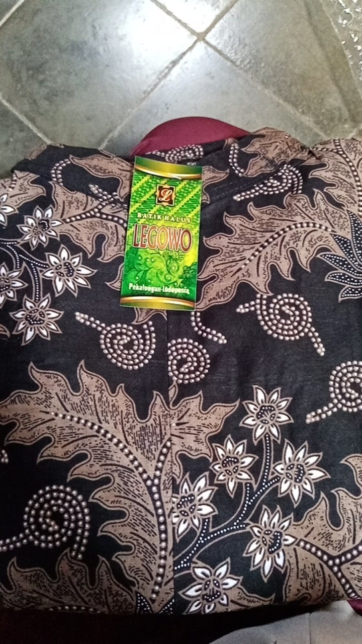 Gamis Peplum Lawasan Daun Batik Modern Wanita Muslimah Elegan