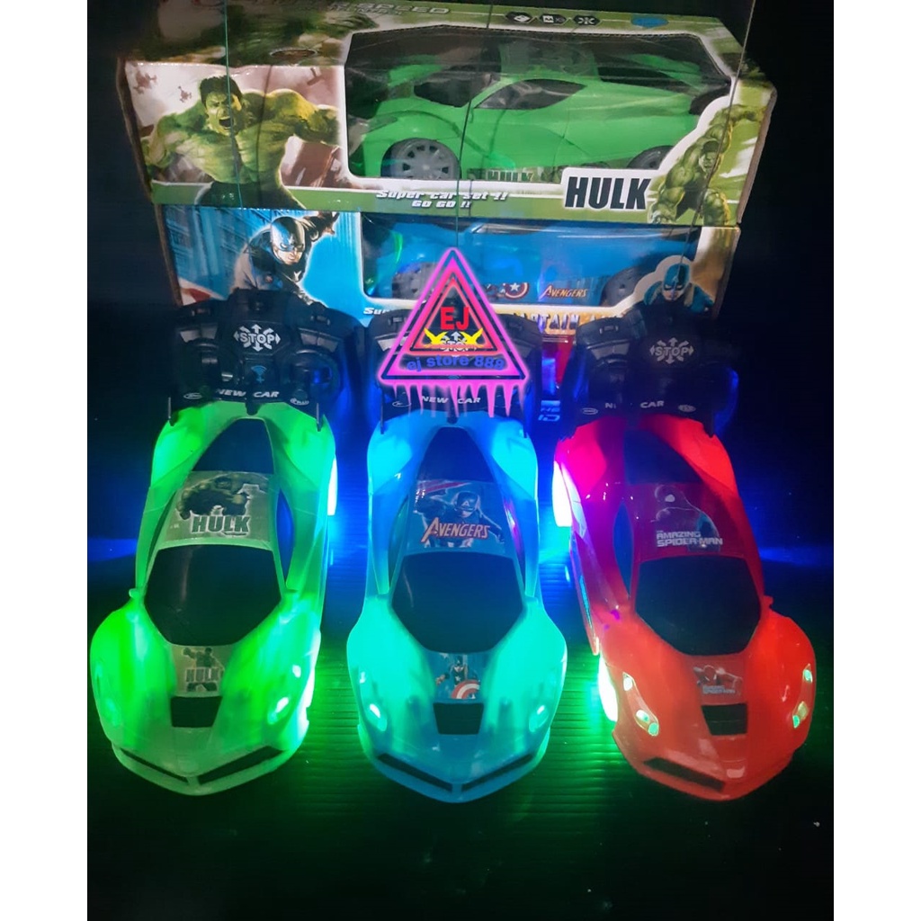 Mainan Mobil Remote Control R/C Mini Super Car Roda Led Nyala 963d