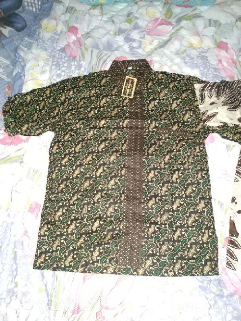 Bswart Batik Hrb026 Kenongo Hem Pendek Padi Pekalongan M L Xl Batik Pria Murah Modern Grosir Batik
