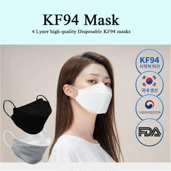 Masker Korea KF 94 Premium 4ply KF94 3d Mask Protection (Isi 10 Pcs)