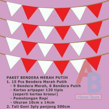 Bendera Merah Putih Gantung / Umbul-umbul bendera merah putih
