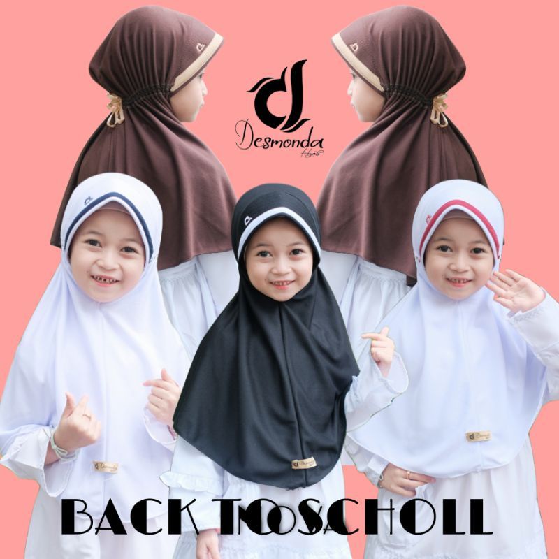 Kerudung AYUKA LIST SD SMP SMA anak instant Ori By Desmonda Hijab Premium 3th - 6 tahun terbaru | jilbab lucu bayi Perempuan sekolah instan tk 4 - 5 thn | hijab Tanggung baby sd bahan jersey lembut adem |Fashion