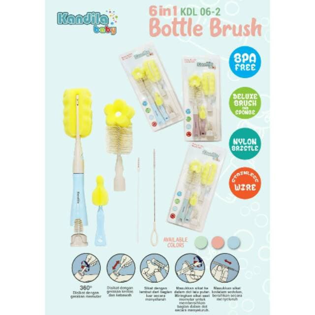 Kandila Baby Bottle Brush Set Sikat Botol Bayi KDL 06-2