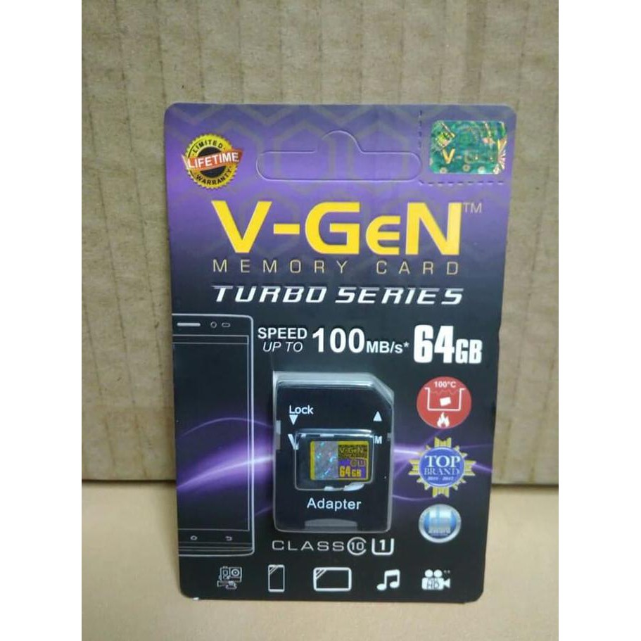 Hot! Micro Sd 64Gb V-Gen Memory Card Hp Vgen Microsd Turbo 64 Gb Class 10