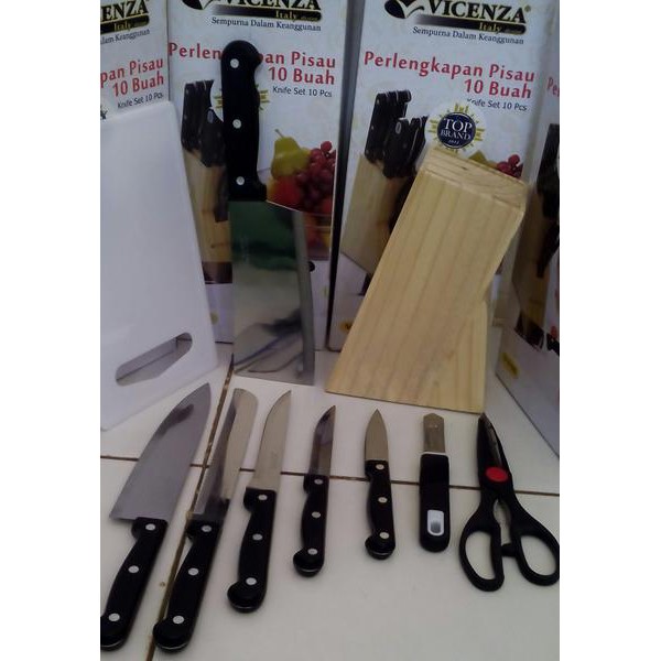 Alat Dapur Pisau Set Vicenza Hitam