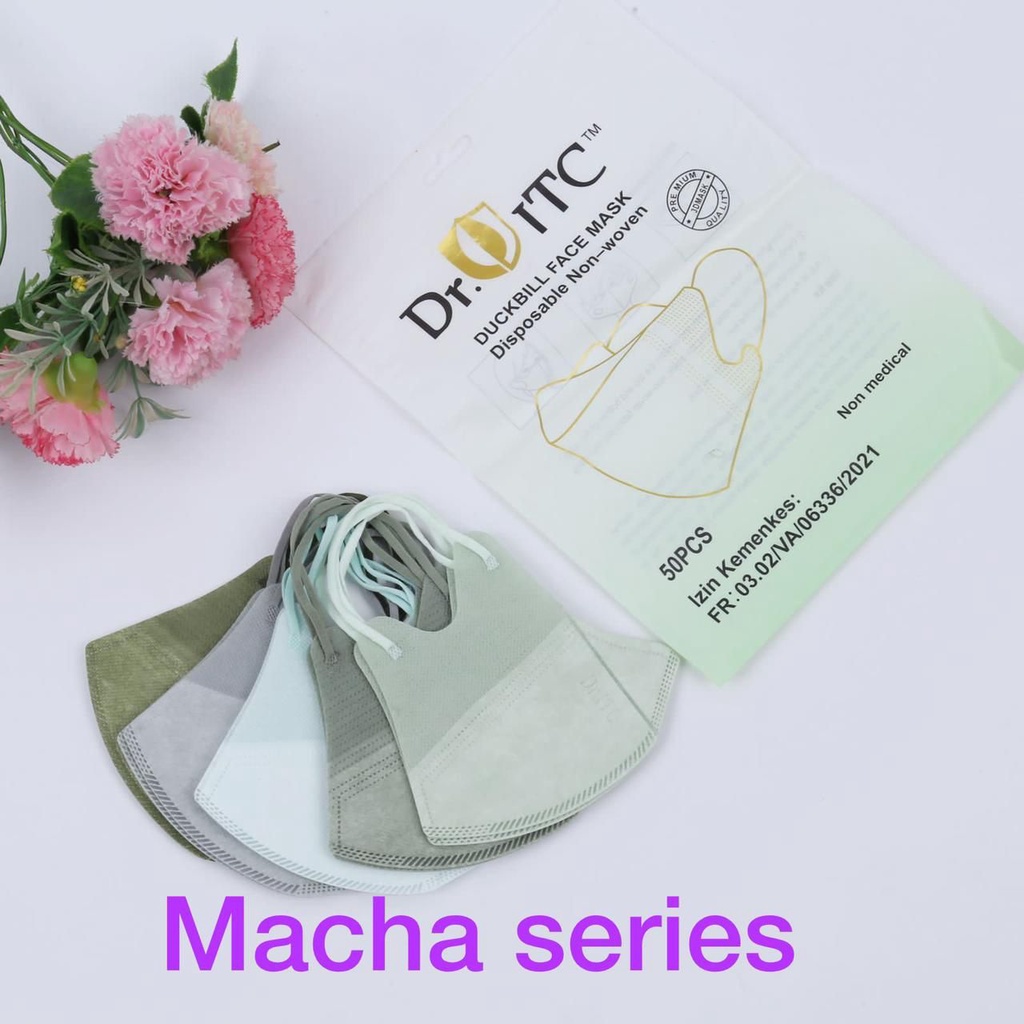 MASKER DUCKBILL DR ITC GRADASI MIX 5 WARNA 1BOX ISI 50PCS