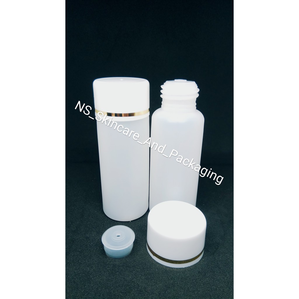 BOTOL YARDLEY 60 ML / BOTOL TONER / BOTOL SABUN 60ML NATURAL TUTUP PUTIH LIST GOLD