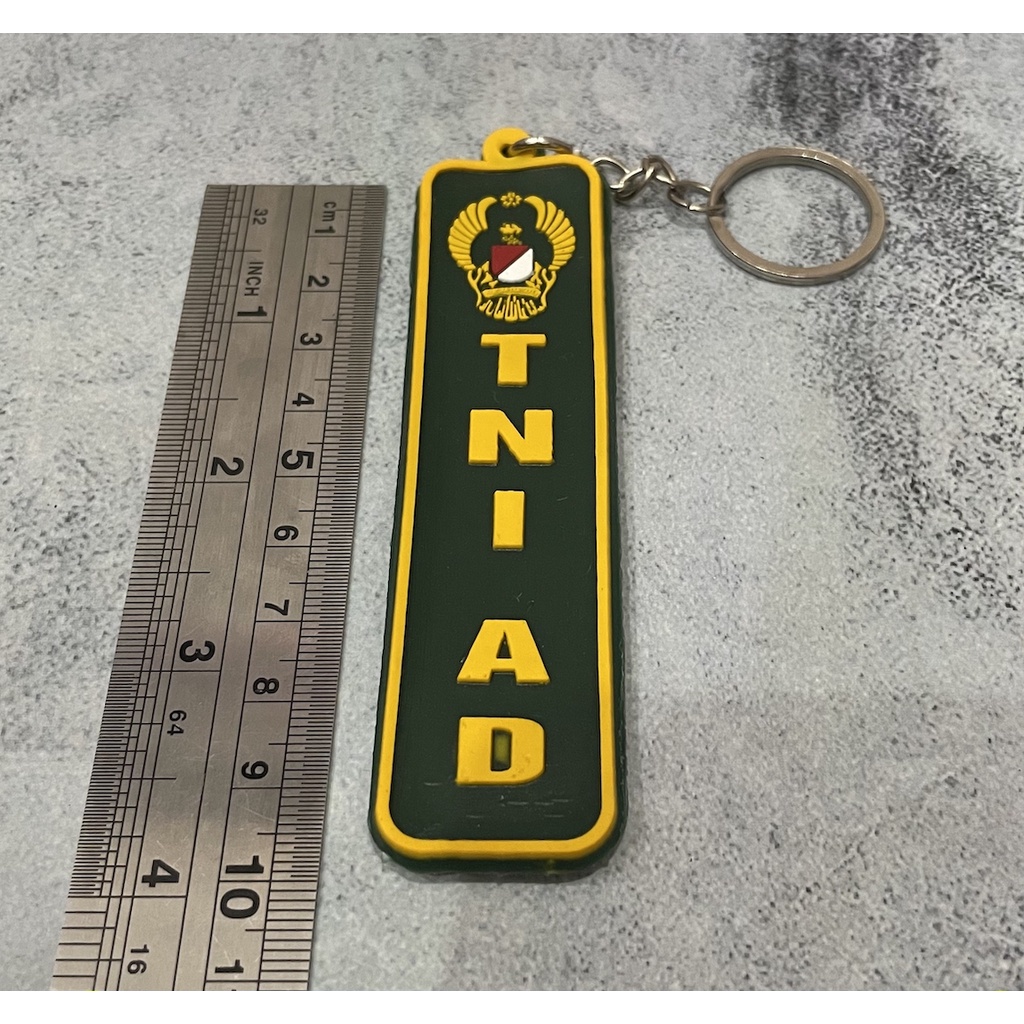 Gantungan Kunci TNI AD | Keychain | Gantungan Kunci Karet TNI AD Hijau