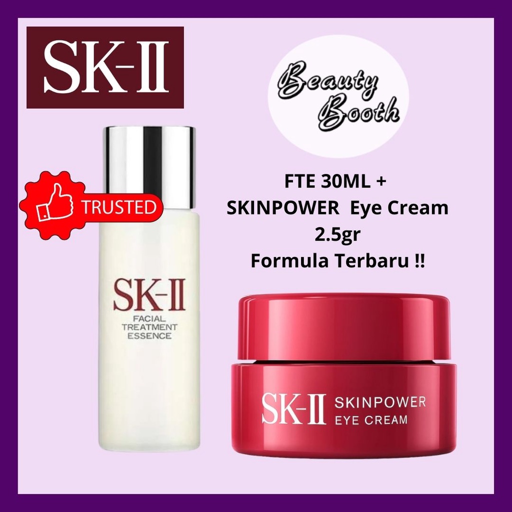 SK-II SKII SK2 FTE 30ML + Skinpower Eye Cream 2.5gr Facial Treatment Essence Pitera Cream Mata Pelembab Kulit Muka Wajah