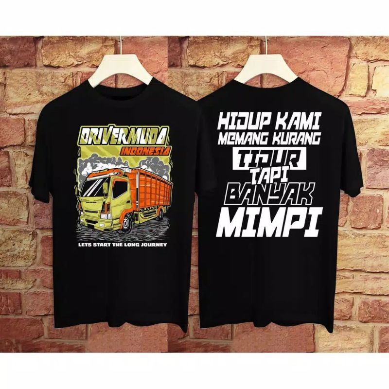 fourfashion Kaos Pria / Kaos Distro Truck Driver Muda INDONESIA FN013