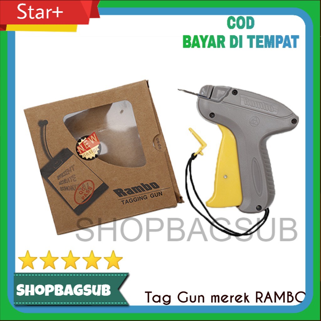 

TEMBAKAN TAG GUN alat pemasang tag pin label harga MERK RAMBO