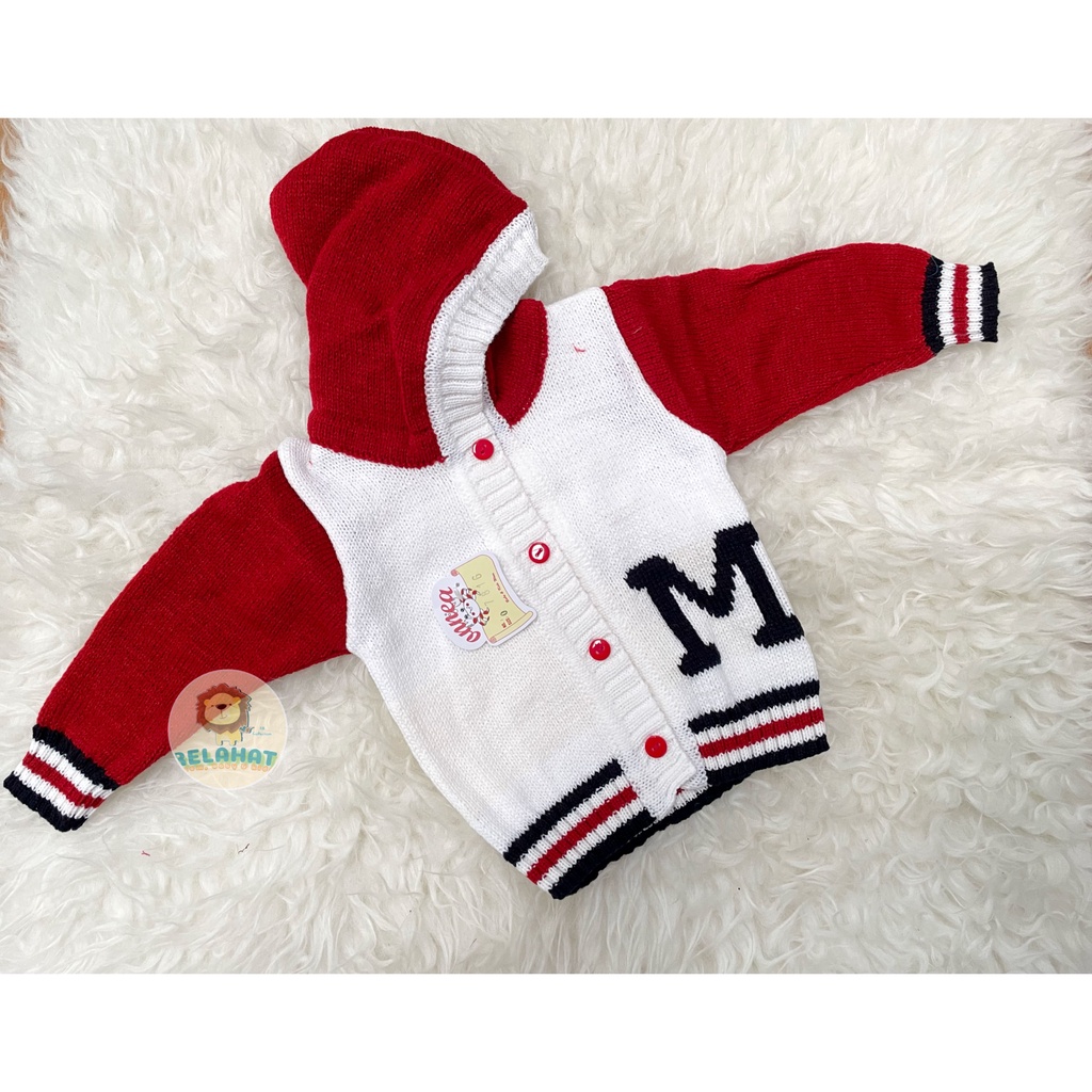 Jaket Bayi Rajut Onnea Warna Topi Laki Perempuan-12