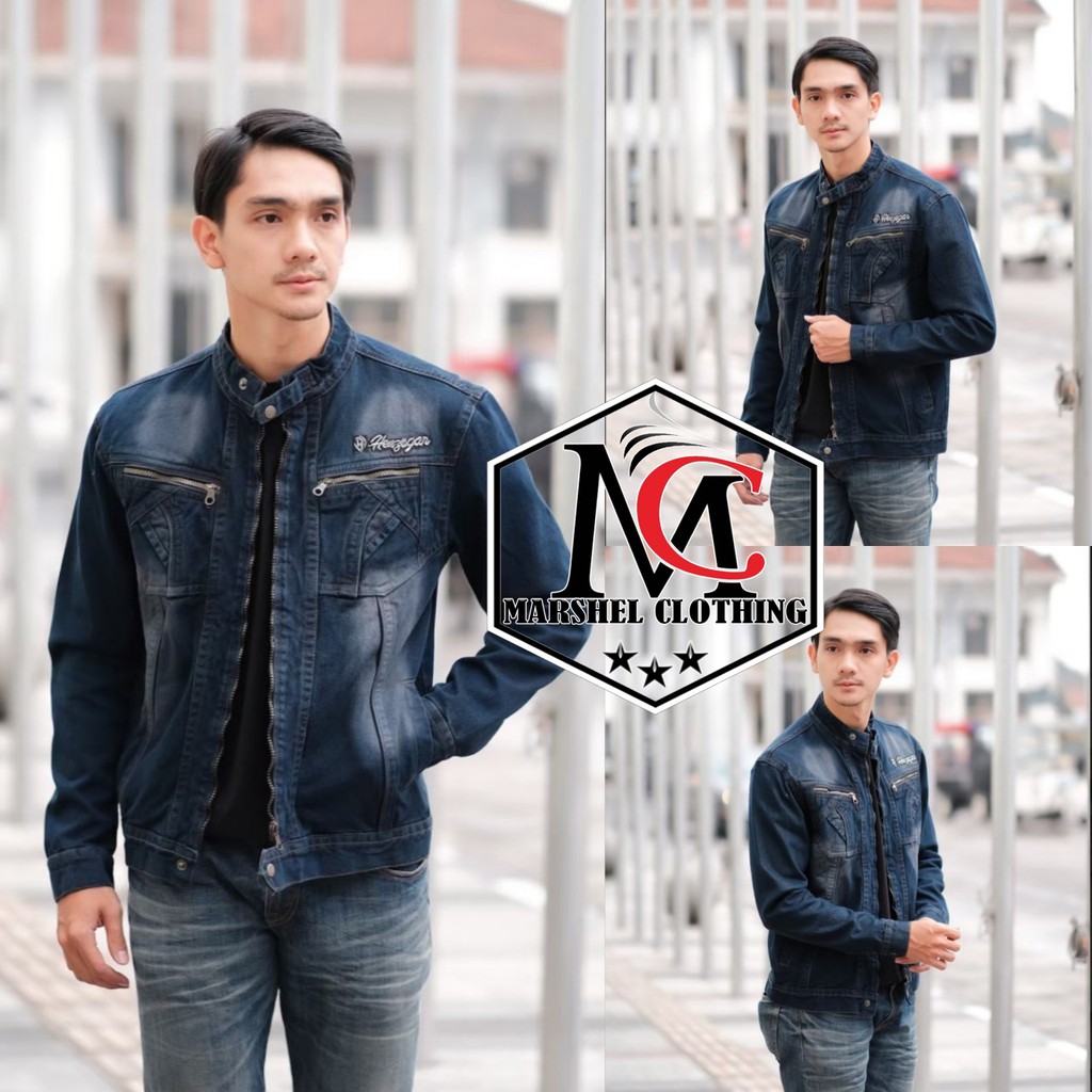 RCL - JAKET JEANS HODIE CASUAL JEANS TEBAL - JAKET JEANS HODIE JEANS COWOK NEW ARRIVAL