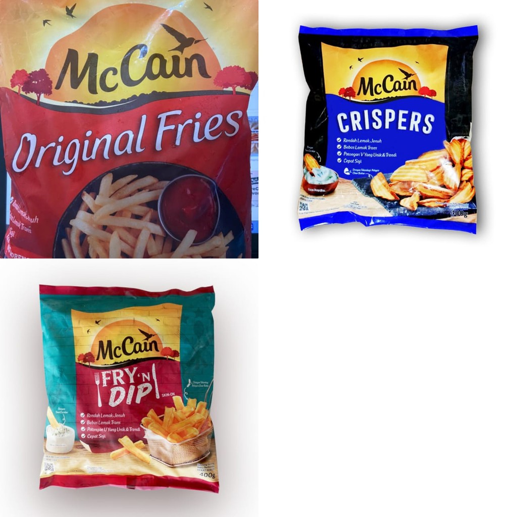 

Mc Cain Original Fries Shoestring / Crispers / Fry N Dip Skin On