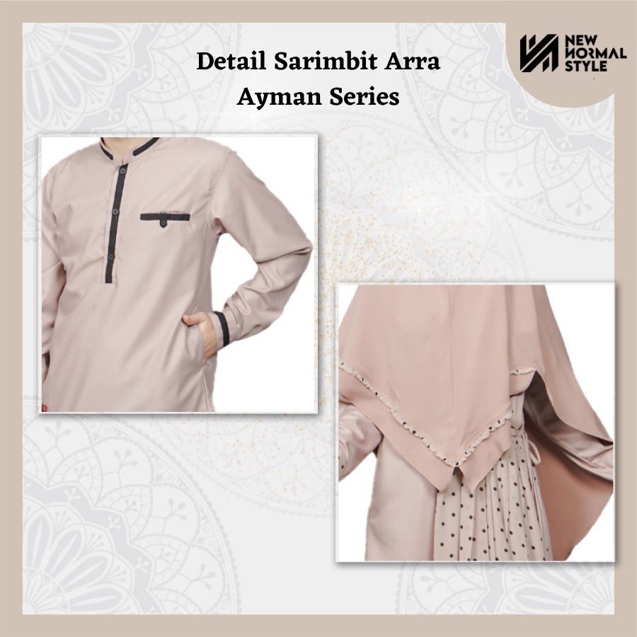 Ayman Series Baju Pakaian Gamis Koko Sarimbit Seragam Muslim Set Couple Pasangan Ibu Ayah dan Anak Perempuan Suami Istri Keluarga Muslim Kondangan Lebaran Terbaru 2022