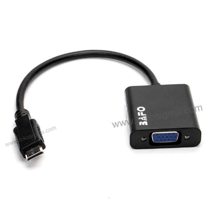 MINI HDMI TO VGA Monitor CONVERTER AKTIF BAFO BF-2621 with Audio Adapter