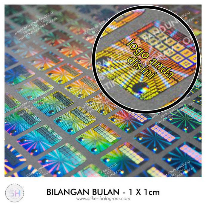 

Best Produk] Sablon Sticker Hologram Bulan 1X1 25 Lbr