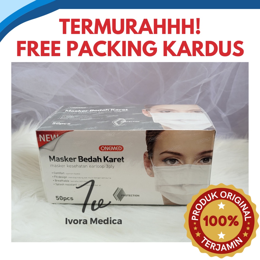 Jual Masker Medis Onemed Earloop Box Isi 50 - Abu Indonesia|Shopee ...