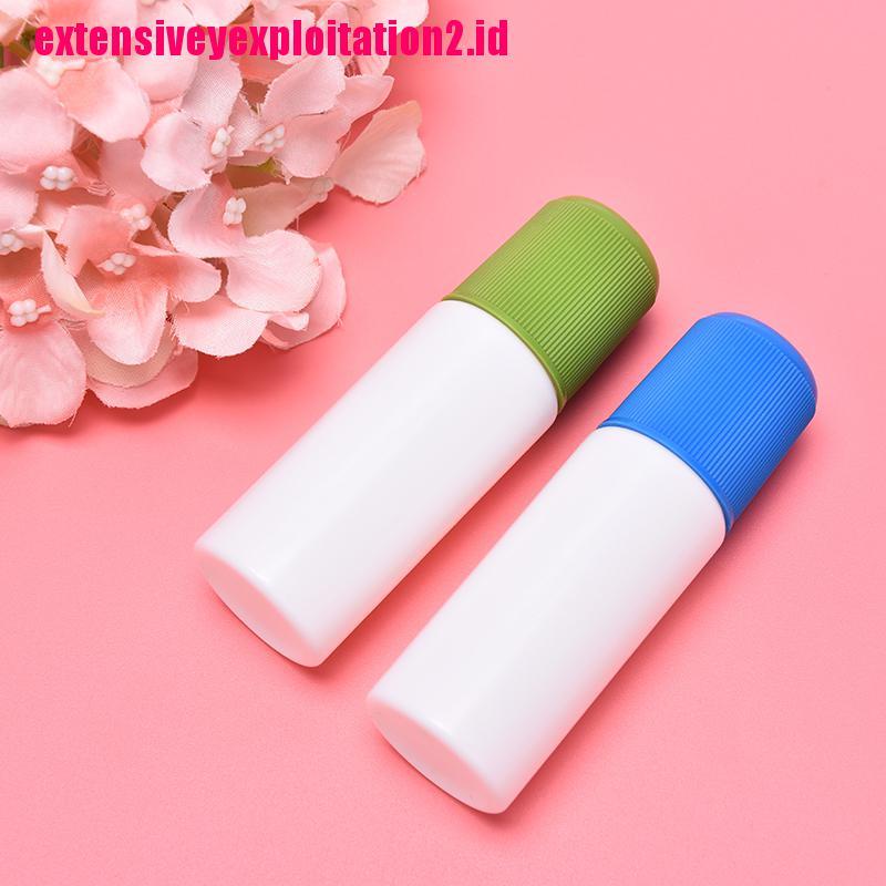 &lt; E2id &amp; &gt; Botol Aplikator Obat Cair 30ML Warna Putih Dengan Spons Biru