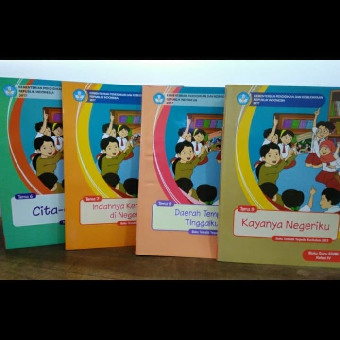 buku guru tematik kelas 4 IV SD guru tema 6789 kementrian