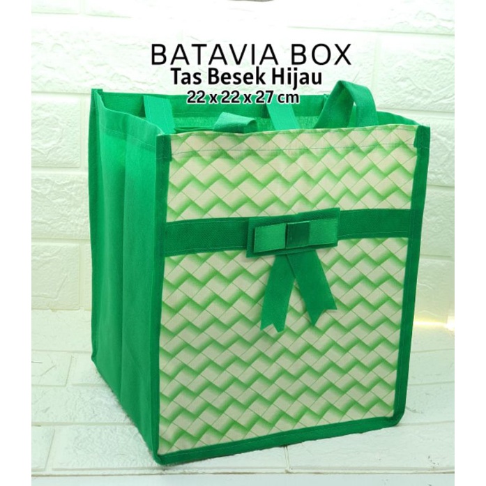 

Tas besek hijau 22X22X27 (Pilihan warna )