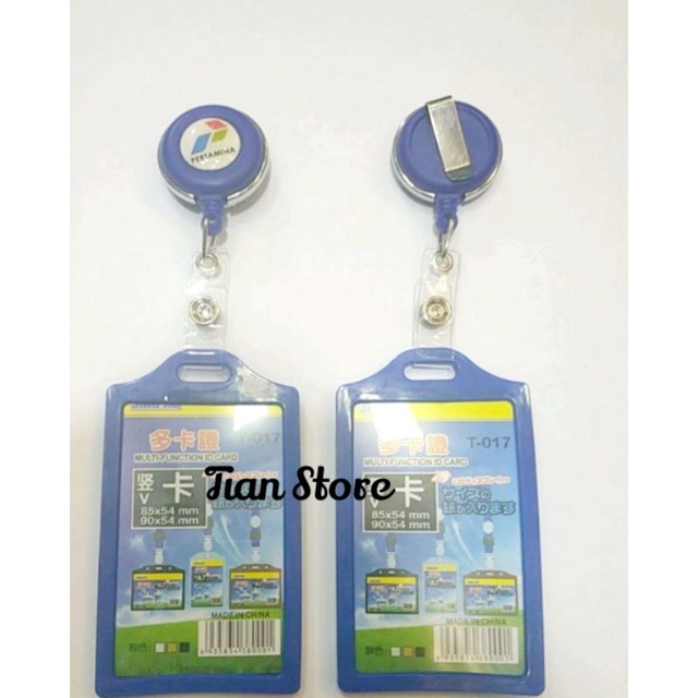 

id card holder pertamina biru