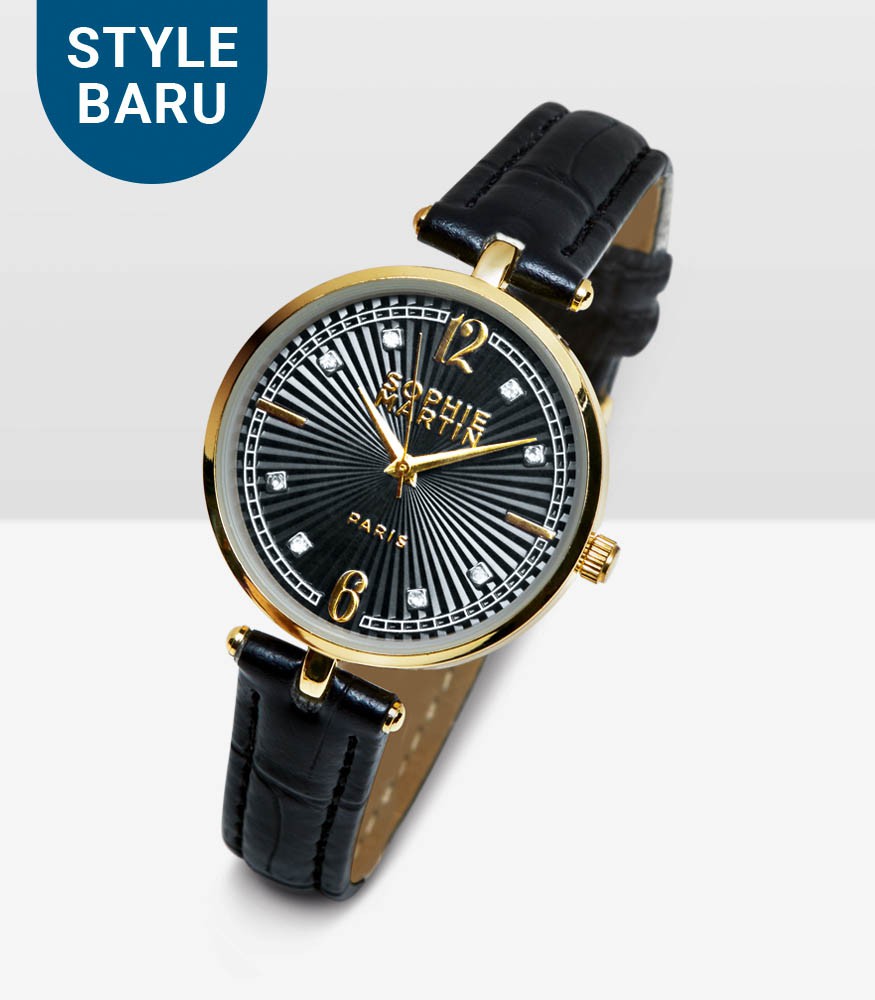 Jam Tangan Sophie Martin KIM BLACK WPU1101B5 Ori Kualitas Terjamin