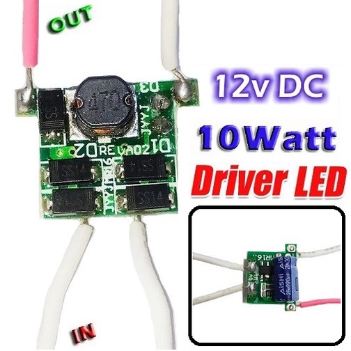 Kit Driver Led 12Vdc for 1x 10 Watt Driver DC 12V Hpl 10 watt