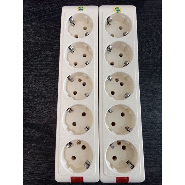 STOP KONTAK 5 LUBANG DUTRON DV-SKL-50-HG COLOK COLOKAN SAMBUNGAN LISTRIK KUNINGAN ASLI 5LUBANG TANPA KABEL