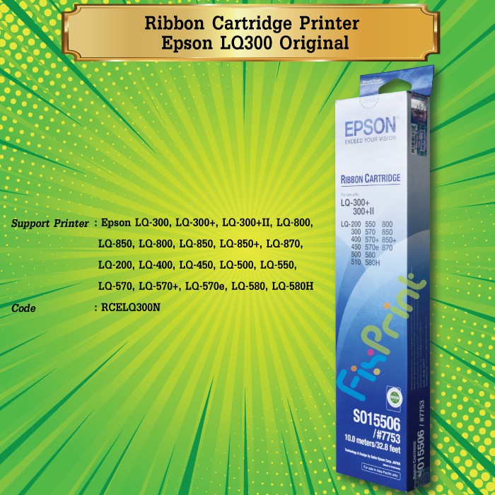 2 Printer Ribbon 7753 for EPSON LQ200 300 500 510 570 LQ570e 570 800 850 LQ870