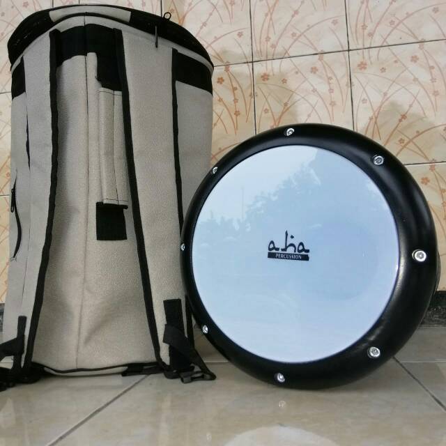 Darbuka 9 Inch Hitam Glossy Mika Aha + Tas dan Kunci L