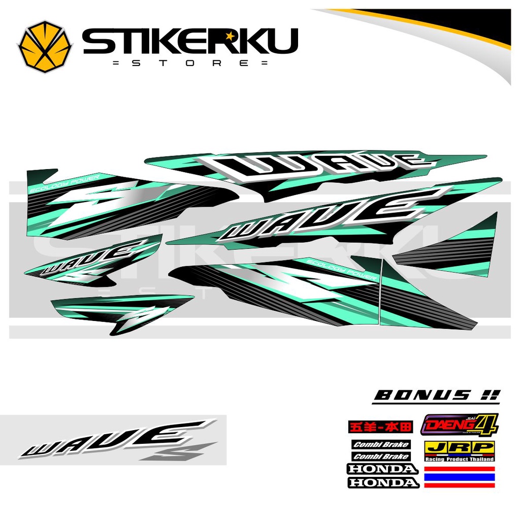 STRIPING SUPRA X LAMA / STIKER SUPRA-X LAMA / STICKER SUPRA X LAMA / STOCK DECAL WAVE 110 S