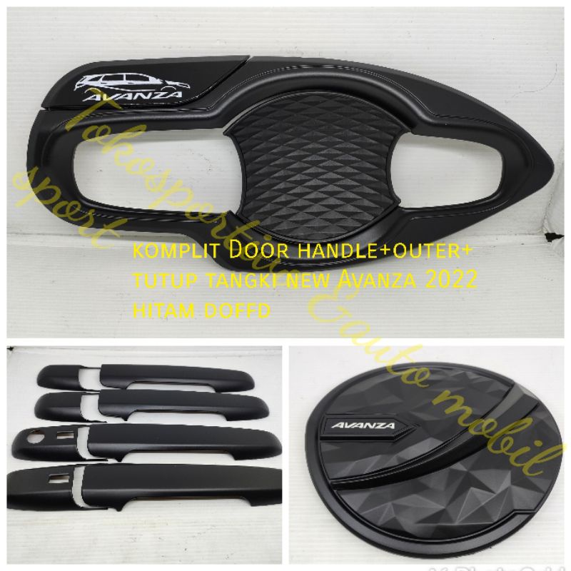 Door handle Outer mangkok Tank cover Toyota New Avanza 2022 hitam Doff