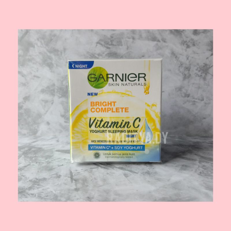 [NEW] Garnier Light Complete Yogurt Sleeping Mask / Garnier Night Cream 50ml