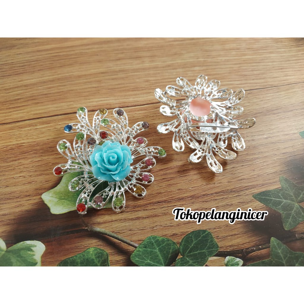 Bross peniti kebaya fashion wanita terbaru mawar jelly kekinian by tokopelanginicer