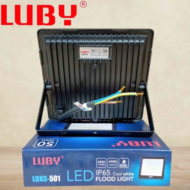 Lampu Sorot Luby 50 watt LBKS-501 / Lampu Tembak / Flood Light LED 50 watt LUBY - SNI