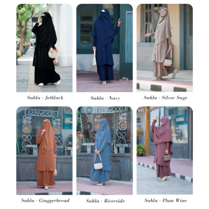 sahla tunik by myzauhara ready plum wine M set FK